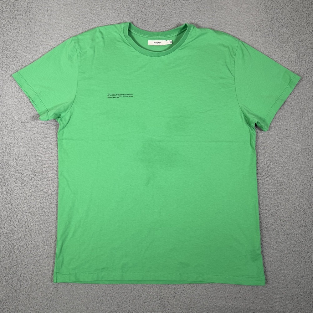 Pangaia Shirt Mens Large Green Organic Cotton Tee Casual Preppy Logo